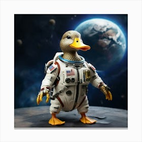 Astronaut Duck Canvas Print