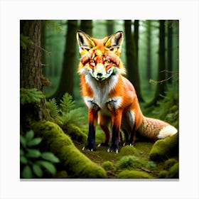Red Fox In The Forest 8 Canvas Print