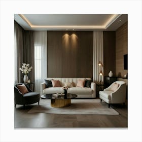 Modern Living Room 4 Canvas Print