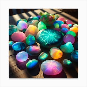 Glow In The Dark Rocks Canvas Print