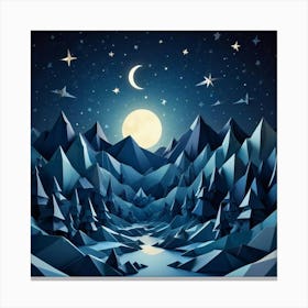 Night In The Mountains 8 Canvas Print