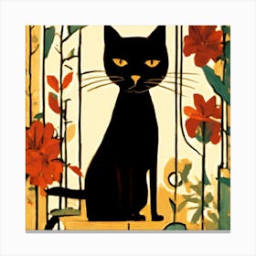 Cat In A Cage Canvas Print