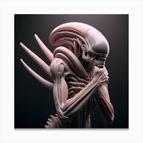 Alien Portrait Pink 9 Canvas Print