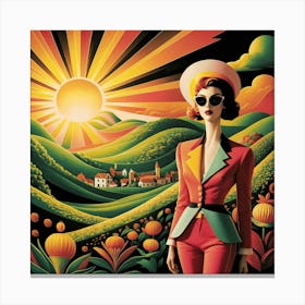 A Vibrant And Captivating Retro Inspired Illustrat Azeejofzsw Lwqbsj45aqg Sudy400dtrmb0s17nt6lza Canvas Print