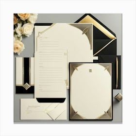 Deco Stationery Set 2 Canvas Print