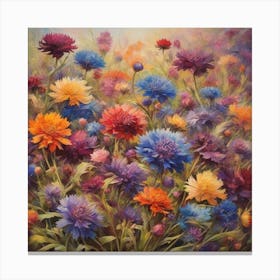 Cornflowers meadow 1 Canvas Print