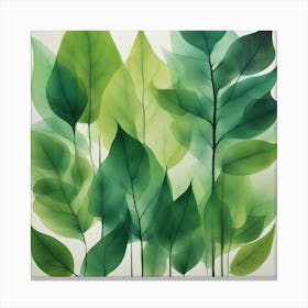 Green Leaves 8 Canvas Print