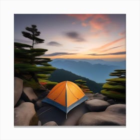 JAPANESE MOUNTAIN TENT Canvas Print