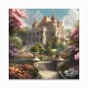 Castle In The Forest Canvas Print