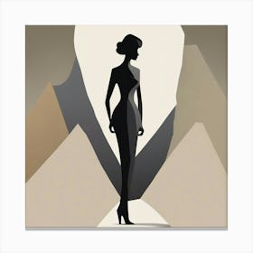 Silhouette Of A Woman 5 Canvas Print