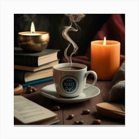 Coffee And Books 14 Canvas Print