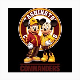 Mickey And Minnie Commanders Canvas Print