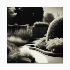 Garden In Black And White Canvas Print