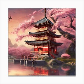 Asian Pagoda 1 Canvas Print