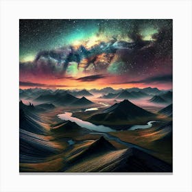 Galaxy Landscape 7 Canvas Print