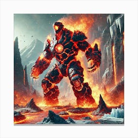 A Futuristic Sci Fi Depiction Of Ignis Rex Canvas Print