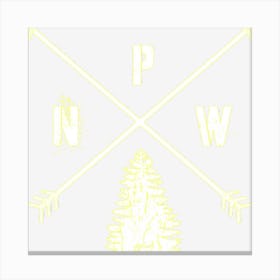 Pine Tree Pacific Northwest Arrows Pnw Outdoors Lover Gift Canvas Print