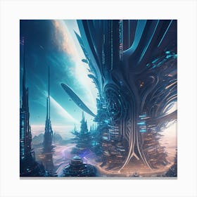 Futuristic City 11 Canvas Print