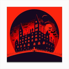 Halloween Castle Canvas Print