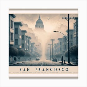 San Francisco Travel Poster 1 Canvas Print