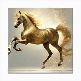 275551 Horse Written In Golden Arabic Calligraphy Xl 1024 V1 0 Canvas Print