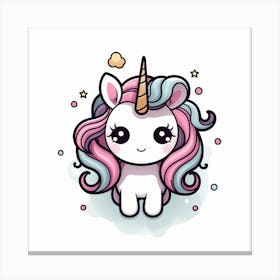 Cute Unicorn 206 Canvas Print