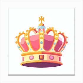 Cartoon Crown Canvas Print