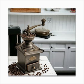 Coffee Grinder Beans Espresso Canvas Print