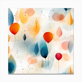 Abstract Watercolor Balloons Canvas Print