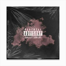 Parental Advisory - Explicit Content (red) Canvas Print