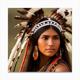 Native American Woman 5 Canvas Print