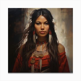 Native American Woman 1 Canvas Print