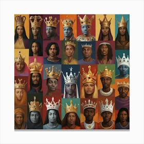 Abstract Kings And Queens Art Print 0 1 Canvas Print