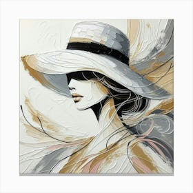 Woman In A Hat 11 Canvas Print