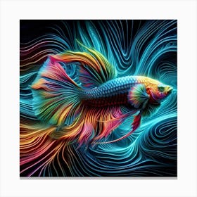 Fighter Fish 4 Canvas Print