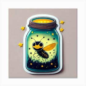 Bee In Jar Canvas Print