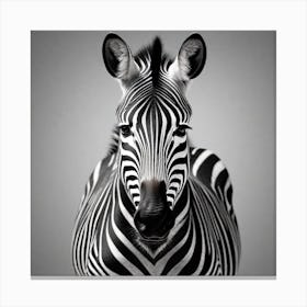 Zebra Portrait Canvas Print