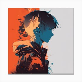 Boy In The dark Jacket Canvas Print