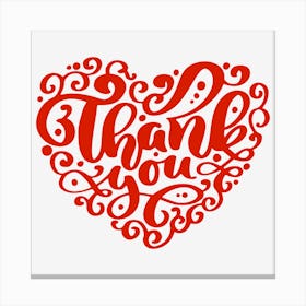 Thank You Heart Canvas Print