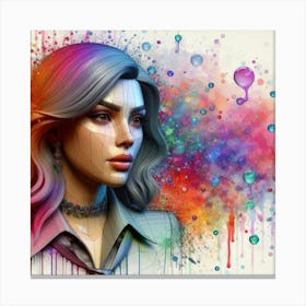 A stylish lady 12 Canvas Print