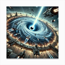 Singularity Cannon Engulfing Fleet Canvas Print