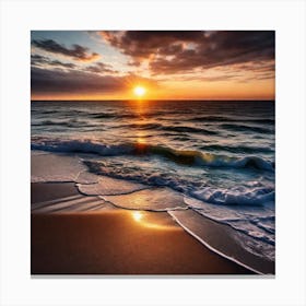 Sunset On The Beach 99 Canvas Print