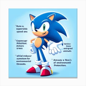 Sonic The Hedgehog, Sonic The Hedgehog, Sonic The Hedgehog, Sonic The Hedgehog Canvas Print