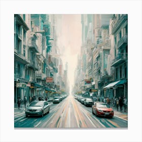 Shanghai City Street Canvas Print