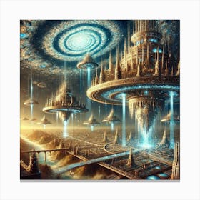 Advanced Ancient Civilization Stratospheric Sovereigns Canvas Print