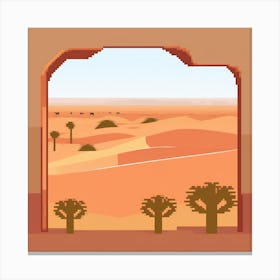 Pixel Desert Canvas Print