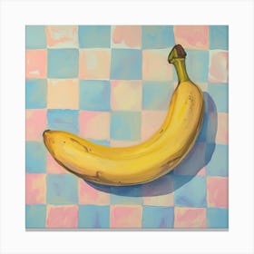 Banana Pastel Checkerboard 4 Canvas Print