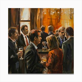 People At A Party Canvas Print