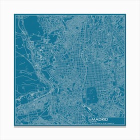 Madrid Spain city map blueprint design Leinwandbild