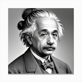 Einstein Man Bun Manifesto Canvas Print